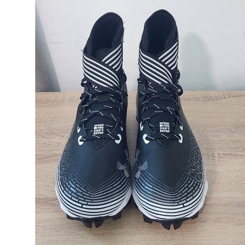 Under Armour Highlight MC Mens Size 11 Black Running Athletic Football Cleats - Picture 7 of 9